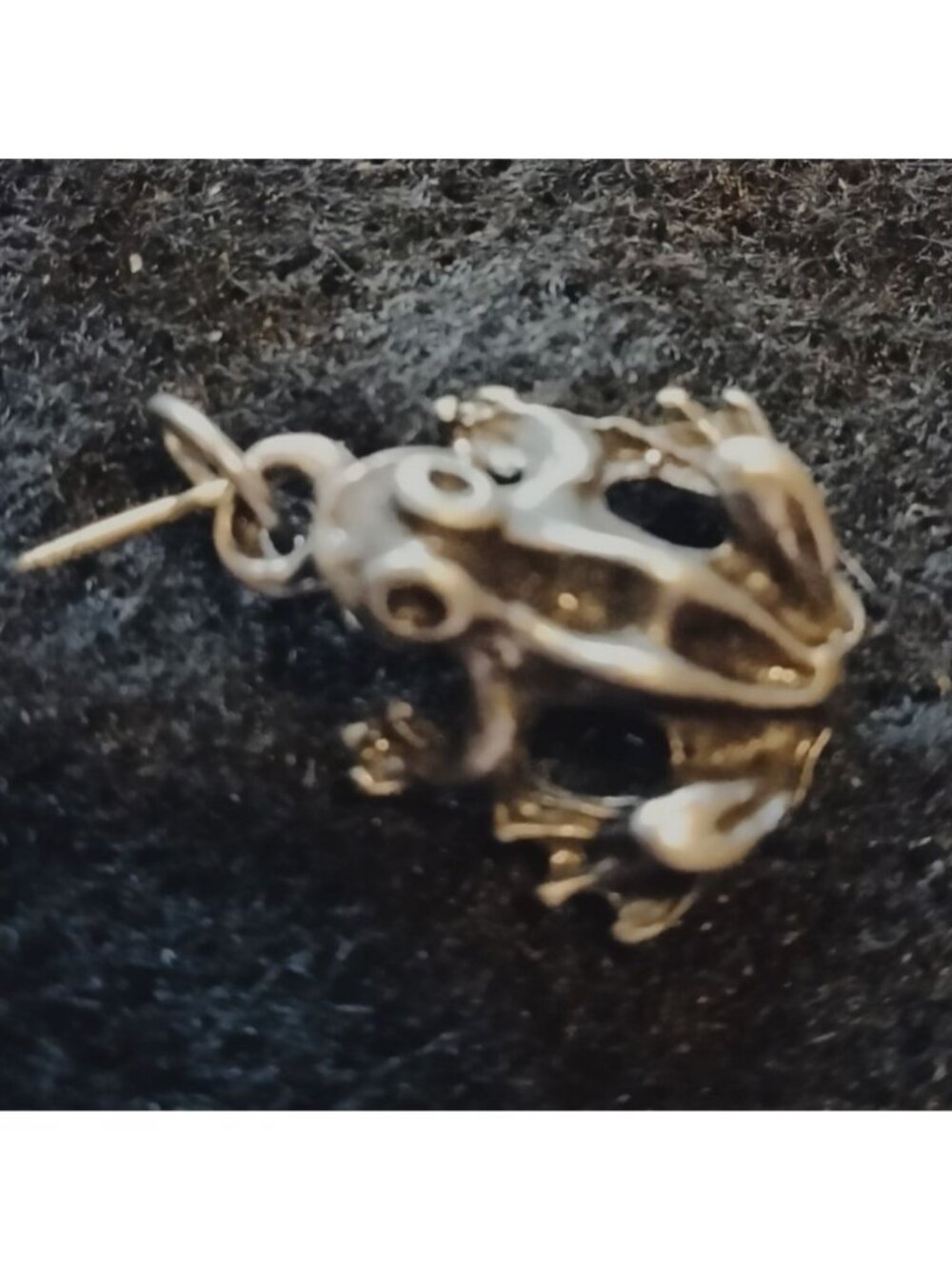 Frog Shaped Charm Silver Tone Pendant